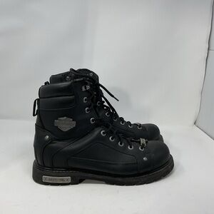 Harley-Davidson Men's Abercorn black leather motorcycle boots sz 13 (WZEBRO)